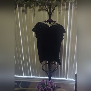 Elegant Michael Kors Women's Navy Blue Top